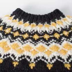 春秋冬 手編みセーター ニット ウール100％ 4枚目の画像