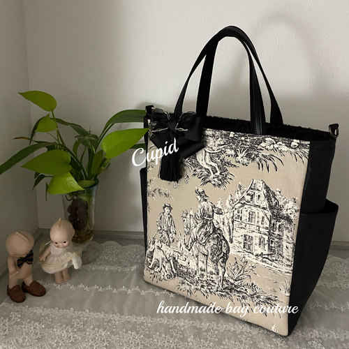 ヴィンテージフランス トワルドジュイハンギングケース プリーツフリル蓋衣装バッグ ヴィンテージフランス トワルドジュイハンギングケース プリーツフリル