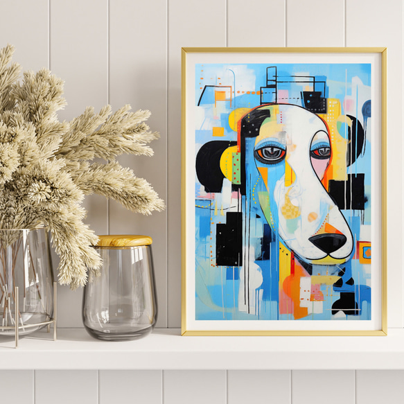 【Wanbism (ワンビズム) - プードル犬 No.2】アートポスター 犬の絵 犬の絵画 犬のイラスト 8枚目の画像