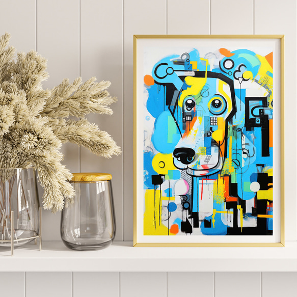 【Wanbism (ワンビズム) - プードル犬 No.3】アートポスター 犬の絵 犬の絵画 犬のイラスト 8枚目の画像