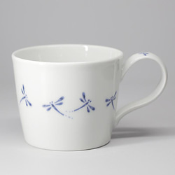 砥部焼 おしゃれ 「マグカップ（トンボ）」 コーヒーカップ コップ 陶器 手作り 窯元 素器工房 suki-104 3枚目の画像