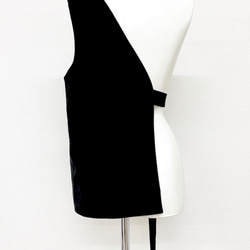 Asymmetry Design Belted Vest ブラック 黒 ガーリー 7枚目の画像