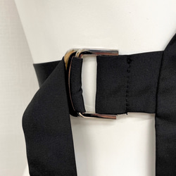 Asymmetry Design Belted Vest ブラック 黒 ガーリー 8枚目の画像