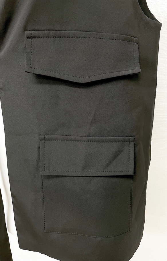 Asymmetry Design Belted Vest ブラック 黒 ガーリー 11枚目の画像