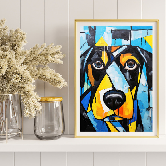 【Wanbism (ワンビズム) - ロットワイラー犬 No.1】アートポスター 犬の絵 犬の絵画 犬のイラスト 8枚目の画像