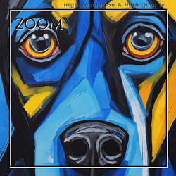 【Wanbism (ワンビズム) - ロットワイラー犬 No.2】アートポスター 犬の絵 犬の絵画 犬のイラスト 3枚目の画像