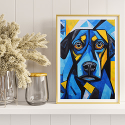 【Wanbism (ワンビズム) - ロットワイラー犬 No.2】アートポスター 犬の絵 犬の絵画 犬のイラスト 8枚目の画像