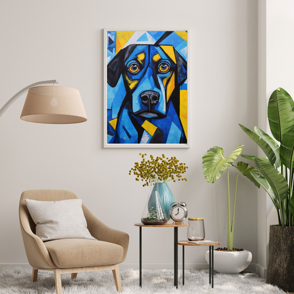 【Wanbism (ワンビズム) - ロットワイラー犬 No.2】アートポスター 犬の絵 犬の絵画 犬のイラスト 7枚目の画像