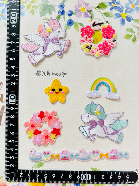 ユニコーン刺繍アイロンワッペンシールタイプ ワッペン・アップリケ