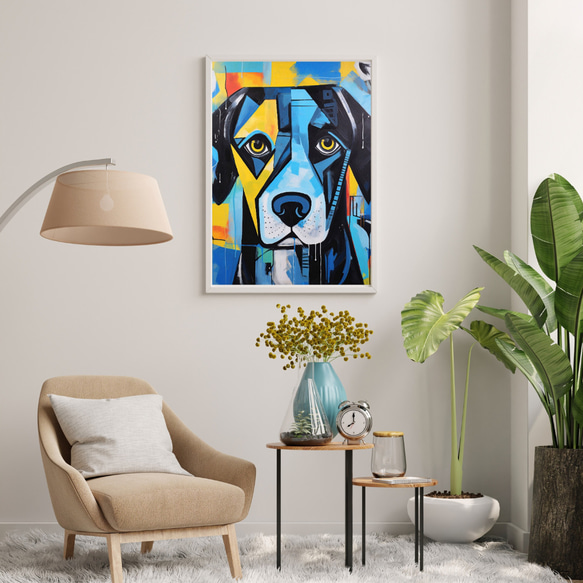 【Wanbism (ワンビズム) - ロットワイラー犬 No.5】アートポスター 犬の絵 犬の絵画 犬のイラスト 7枚目の画像