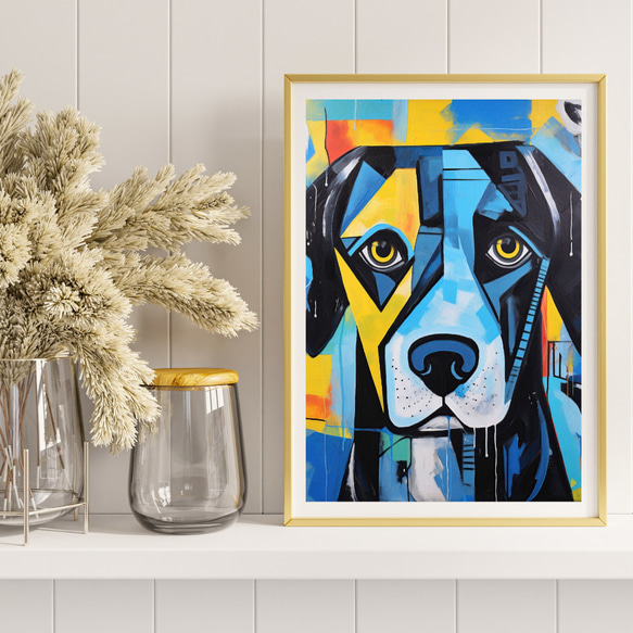【Wanbism (ワンビズム) - ロットワイラー犬 No.5】アートポスター 犬の絵 犬の絵画 犬のイラスト 8枚目の画像