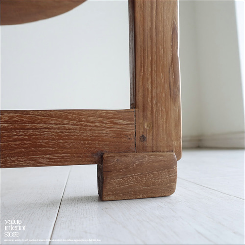 チーク無垢材 ヴィンテージサイドテーブルAnqbo19 丸テーブル 什器