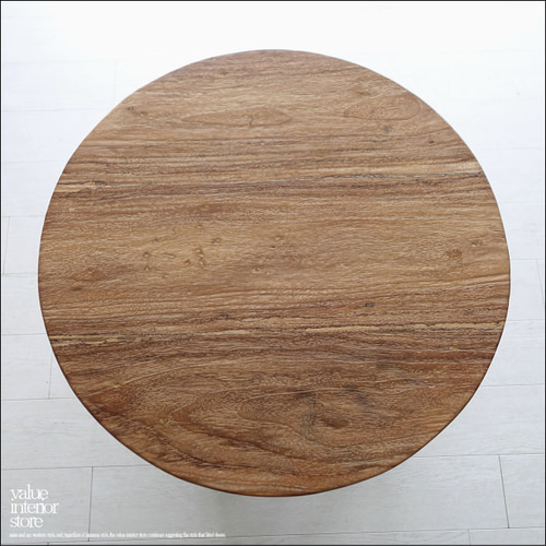 古家具ビンテージ品◾️チーク材 木製無垢材 コーヒーテーブル サイドテーブル 机 楽天市場】サイドテーブル 40cm オールドチーク ラウンドテーブル