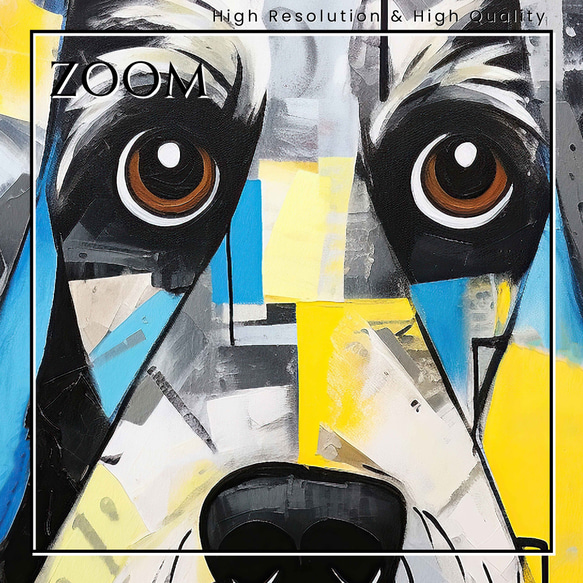 【Wanbism (ワンビズム) - シュナウザー犬 No.2】アートポスター 犬の絵 犬の絵画 犬のイラスト 3枚目の画像