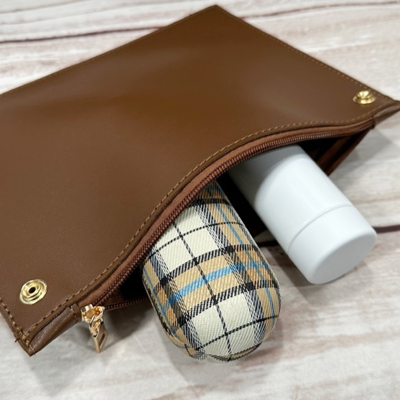 【大人気猫シリーズ】猫シルエット刺繍 2WAY仕様フェイクレザートートバッグ/ショルダーバッグ クラッチバック付き 14枚目の画像