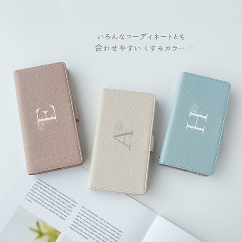 iPhoneケース♡手帳型　イニシャル加工 iPhoneケース♡手帳型 イニシャル加工の通販 by mandr's shop