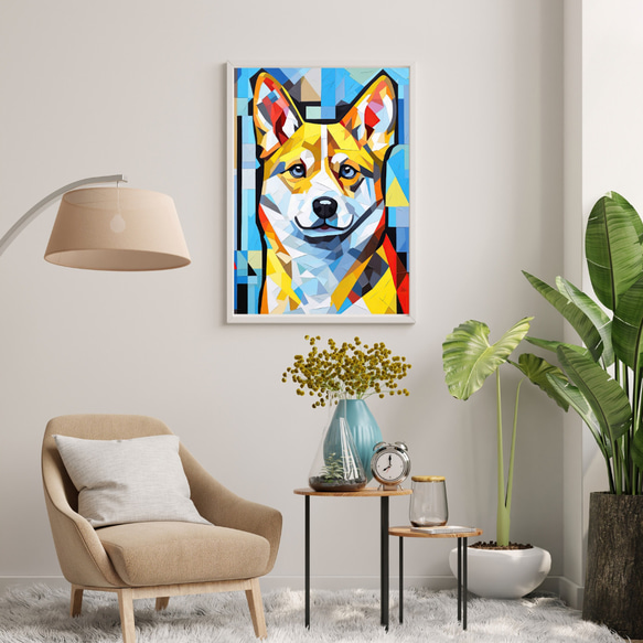 【Wanbism (ワンビズム) - 柴犬 No.1】アートポスター 犬の絵 犬の絵画 犬のイラスト 7枚目の画像