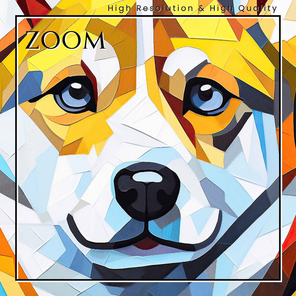 【Wanbism (ワンビズム) - 柴犬 No.1】アートポスター 犬の絵 犬の絵画 犬のイラスト 3枚目の画像