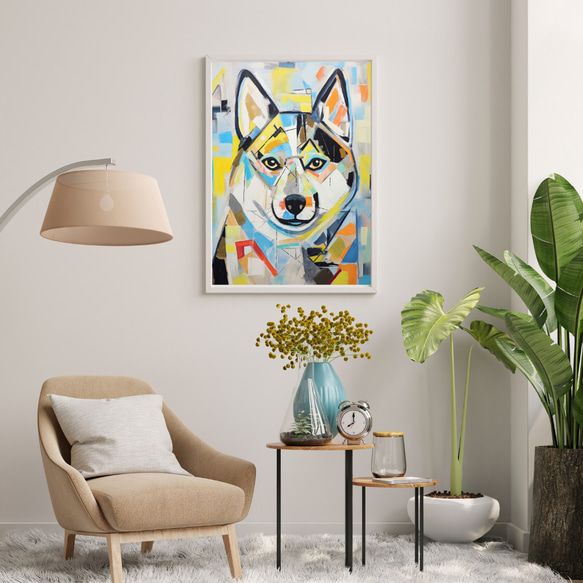 【Wanbism (ワンビズム) - 柴犬 No.2】アートポスター 犬の絵 犬の絵画 犬のイラスト 7枚目の画像