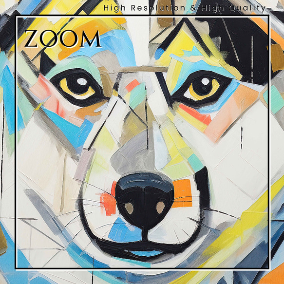 【Wanbism (ワンビズム) - 柴犬 No.2】アートポスター 犬の絵 犬の絵画 犬のイラスト 3枚目の画像