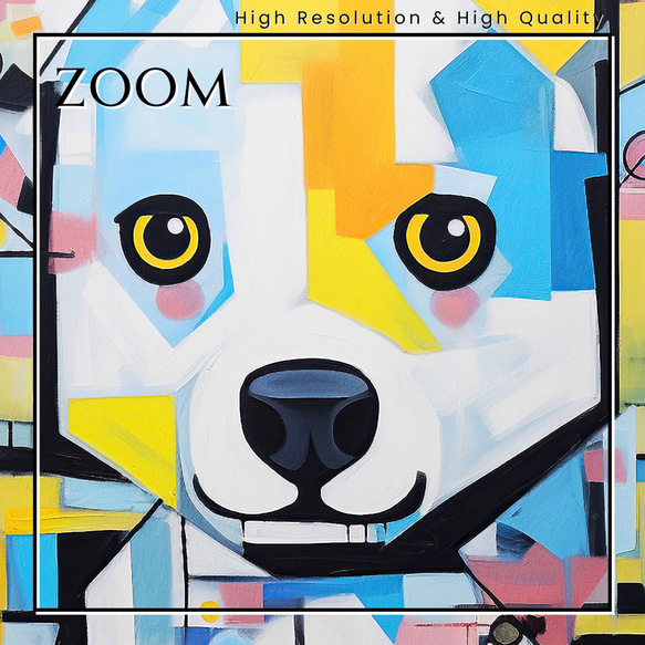 【Wanbism (ワンビズム) - 柴犬 No.4】アートポスター 犬の絵 犬の絵画 犬のイラスト 3枚目の画像