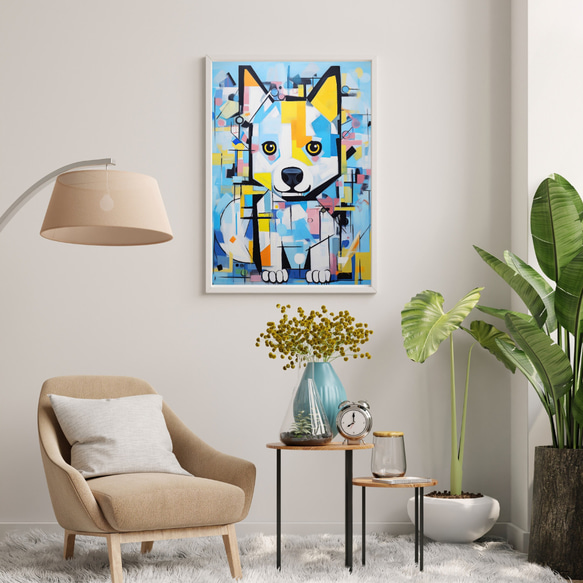 【Wanbism (ワンビズム) - 柴犬 No.4】アートポスター 犬の絵 犬の絵画 犬のイラスト 7枚目の画像