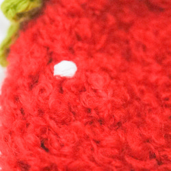 苺 いちご 帽子 子供 キッズ 手編み コスプレ ニット帽 フォト 12枚目の画像