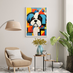 【Wanbism (ワンビズム) - シーズー犬 No.2】アートポスター 犬の絵 犬の絵画 犬のイラスト 7枚目の画像