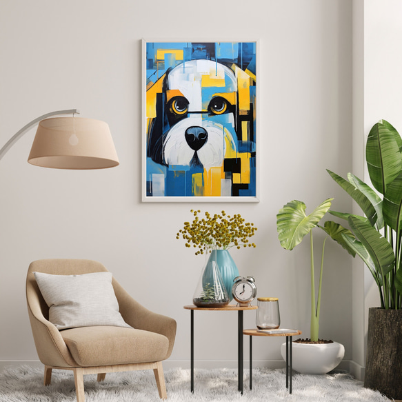 【Wanbism (ワンビズム) - シーズー犬 No.4】アートポスター 犬の絵 犬の絵画 犬のイラスト 7枚目の画像