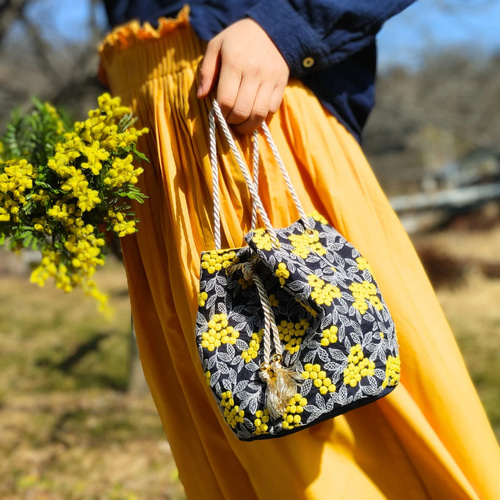 ハンドメイド♡巾着 編み物キット【フリル巾着】01 キット MICOTO 通販 18142592｜Creema