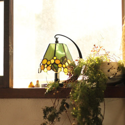 ⭐春色ミモザの釣鐘型ランプ〜ステンドグラス〜Creema限定 4枚目の画像