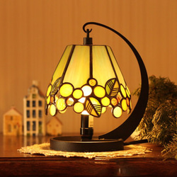 ⭐春色ミモザの釣鐘型ランプ〜ステンドグラス〜Creema限定 スタンド