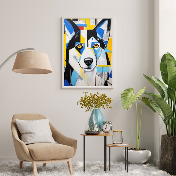 【Wanbism (ワンビズム) - シベリアンハスキー犬 No.2】アートポスター 犬の絵 犬の絵画 犬のイラスト 7枚目の画像