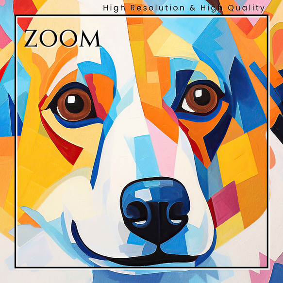 【Wanbism (ワンビズム) - ウェルシュコーギー犬 No.2】アートポスター 犬の絵 犬の絵画 犬のイラスト 3枚目の画像