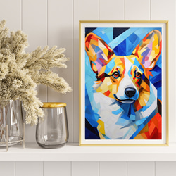 【Wanbism (ワンビズム) - ウェルシュコーギー犬 No.4】アートポスター 犬の絵 犬の絵画 犬のイラスト 8枚目の画像