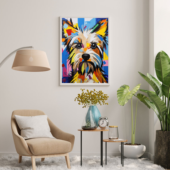 【Wanbism (ワンビズム) - ヨークシャーテリア犬 No.1】アートポスター 犬の絵 犬の絵画 犬のイラスト 7枚目の画像