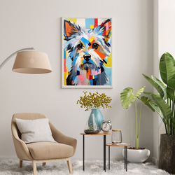 【Wanbism (ワンビズム) - ヨークシャーテリア犬 No.3】アートポスター 犬の絵 犬の絵画 犬のイラスト 7枚目の画像