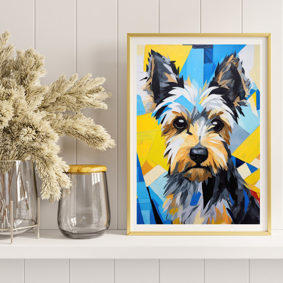 【Wanbism (ワンビズム) - ヨークシャーテリア犬 No.4】アートポスター 犬の絵 犬の絵画 犬のイラスト 8枚目の画像