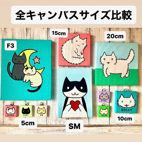 愛猫がキャラクターに！5cmキャンバスの猫ポップアート 「うちの子」が