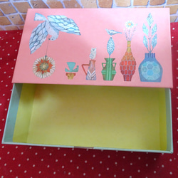 鳥＆花イラストのスリーブ貼箱に鳥＆花の形のクッキー4種類詰め合わせ♪(*^▽^*) 5枚目の画像