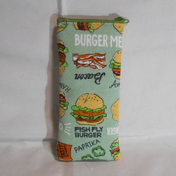 ハンバーガー柄の布製メガネケース 2枚目の画像