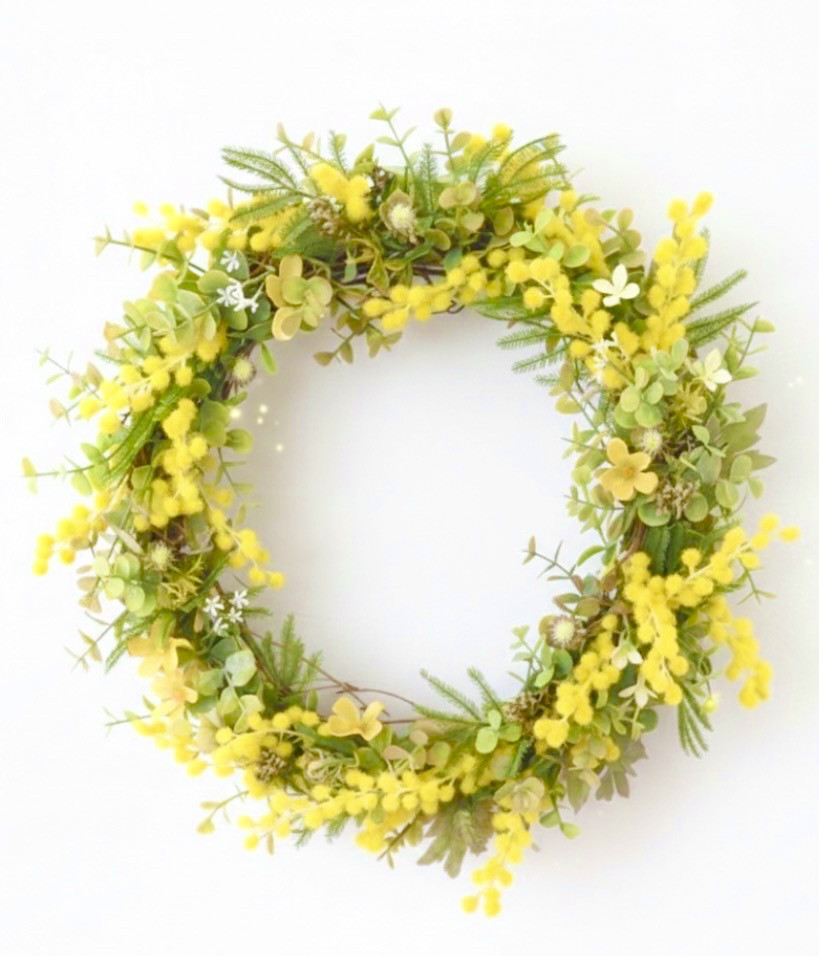 大人気♡ミモザのリース♡ミモザアレンジメント♡