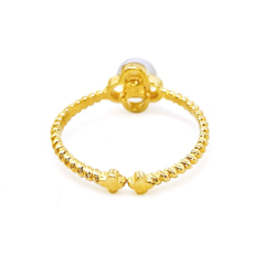パール フラワーリング クローバー sv925 シルバー 指輪 フリーサイズ 淡水 宝石 ジュエリー 真珠 ゴールド 10枚目の画像