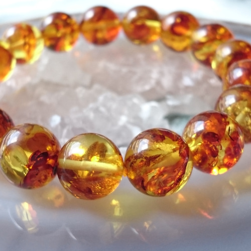 ハニーナッツアンバー✨ブレスレット ブレスレット F* 通販 17233239