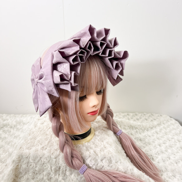 A/P ボンネット風ヘッドドレス 購入不可】ハーフボンネット風ヘッドドレス オフ白の通販 by