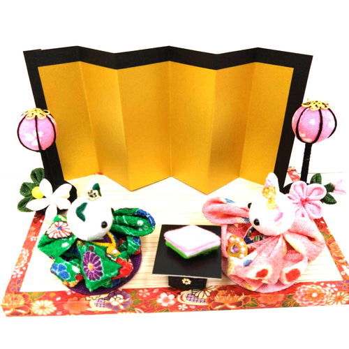 猫のおひなさま ひな祭り ニャンニャンニャンの日 ちりめん細工