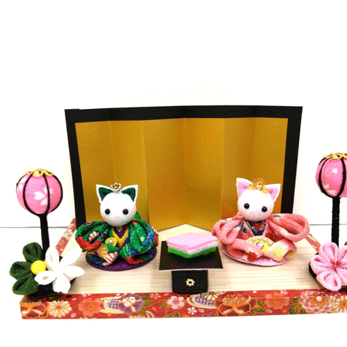 猫のおひなさま ひな祭り ニャンニャンニャンの日 ちりめん細工