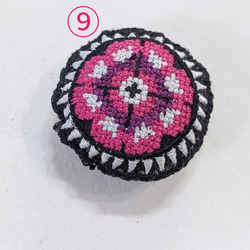 タイ　チェンマイ　刺繍の丸いモチーフ　 5枚目の画像