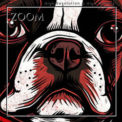 【Trinity (トリニティー)  - ボストンテリア犬 No.3】幸運 モダンアートポスター 犬の絵 犬の絵画 3枚目の画像