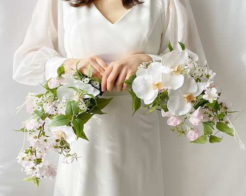 桜バレリーナブーケ 和装ブーケ 白無垢ブーケ ブーケ SAYURI 通販